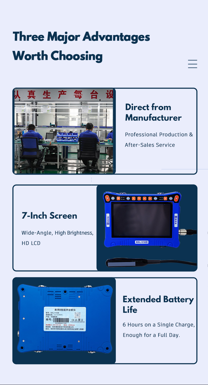 BXL-V10Ⅲ Portable USG Veterinary Ultrasound Machine(图4)